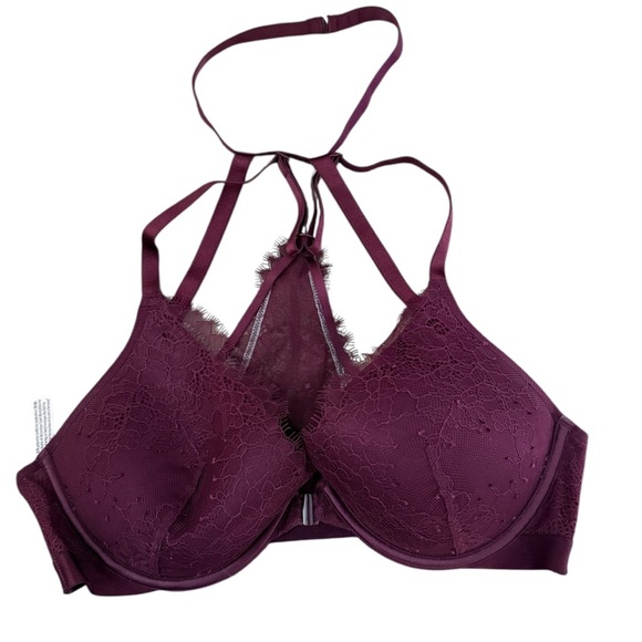 Victoria’s Secret Purple Lace Halter Bra Size 36C - Picture 2 of 4